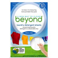Beyond Concentrated Laundry Detergent Sheets (Laundry Detergent Strips) Fresh Linen Scent (Pack of 32)
