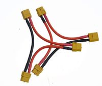 Yiqigou 2 Packs XT60 Serial Series Connector 1 Female XT60 Plug to 2 Male XT60 Plug Serial Series Battery Cable for RC Lipo Battery