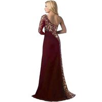 Todaies Women Wedding Bridesmaid Dresses, Women Formal Long Ball Prom Gown Cocktail Dress 3 Colors Plus Size (3XL, Wine)