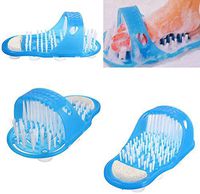 1 Pc Delicate Popular Clean Brush Massager Slipper Light Weight Unisex Skin Pedicure Clean Bath Shoe Color Blue