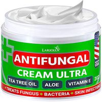 Natural Antifungal Cream - Made in USA - Effective Treatment for Toenail Fungus, Athletes Foot, Ringworm Treatment for Humans, Jock Itch - Combats Body Acne - Aloe Vera, Tea Tree, Mineral Oils - 2 OZ