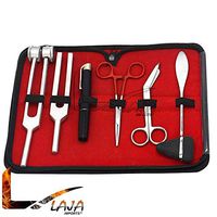 LAJA Imports 6Pcs Neurological Diagnostic Set- Tuning Fork C 128 + C 512 + Hemostat