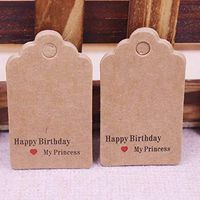 OBELLA BOUTIQUE NEW diy 3x5cm vintage paper gift hang tag kraft/white DIY products brand note hang tag 100pcs per lot custom logo cost extra