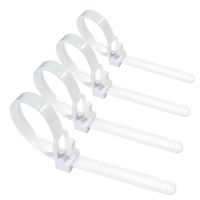 [50 Pieces] Reusable Cable Ties, Canwn Nylon Heavy Duty Zip Ties Mini Flexible Cable Tidies Slipknot Straps(White)