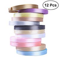 ROSENICE Silk Ribbon Satin Ribbon 25 Yards for Decoration Gift Packing 12 Pcs (Mix Color)