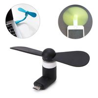 NNDA CO Portable Micro USB Cooling Fan Mute Cooler For Mobile Android OTG Cell Phone Handheld Mini Fan android phone fan，1 pc (black)