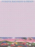 Patriotic Bugs Bunny & Friends Stationery Printer Paper 26 Sheets