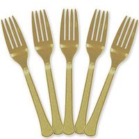 Extra Heavy Weight Plastic Forks | 20ct (Gold)