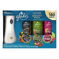 Glade Automatic Spray Starter + 3 Refills Mixed Pack - Sultry Amber Rhythm, Acoustic Sage, Berry Pop