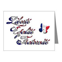 Note Cards (20 Pack) France Motto: Liberte Egalite Fraternite