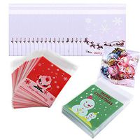 Christmas Plastic Cellophane Cookie Bakery Candy Treat Bags Resealable Self-Adhesive Clear Gifts Bags for Various Parties Holiday Birthday Wedding, 150 Count
