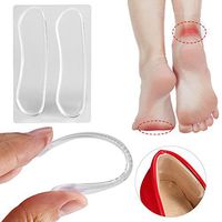 Heel Pads, 2 Pieces 8 Gel Heel Pads, Shoe Heel With Gel Heel To Prevent Back Pain In The Heel Slip And Improve Loose ShoeThe heel no longer slips