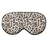SLPBABY Natural Mulberry Silk Sleep Mask for Sleeping with Adjustable Strap, Light-Blocking, Hypoallergenic, Anti-Aging (Leopard Print)