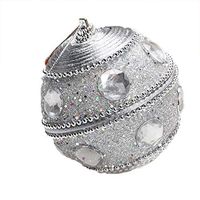 Becoler Store 8cm Christmas Tree Balls Glitter Hanging Ornament Christmas Tree Decorations Large Hanging Ball for Holiday Wedding Party Decoration