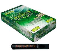 Herb Airtight Tube Pocket Protector with Juicy Jay's Green Trips 1.25 Flavored Hemp Rolling Papers 24 Count Box DC Crafts Nation- Tiki Man