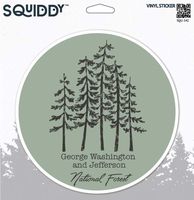 Squiddy George Washington and Jefferson National Forest - Vinyl Sticker Decal for Phone, Laptop, Water Bottle (2.5" Wide)