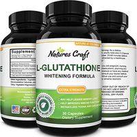 Pure Glutathione + Milk Thistle Extract Supplement - Potent Antioxidant for Immune System Support - Natural Skin Whitening Pills Give An Even Skin Complexion - 650 mg Serving by Natures Craft
