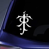 Bargain Max Decals - LOTR Tolkien Monogram Sticker Decal Notebook Car Laptop 5" (White)