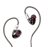 SIVGA SM001 Dual Drivers Wired Sport Earphones Hi-Fi Stereo Noise Cancelling Earbuds with 3 replace nozzles + 2 Detachable MMCX Cables for Workout, Running, Gym (Gunmetal)