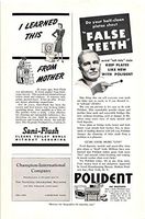 Print Ad 1940 Champion-International Sani-Flush Cleans Toilet Bowls