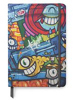 Graffiti Designs UV Printed on PU Leather A5 Journal Notebook - Lined Pages