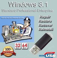 9th and Vine USB Compatible With Windows 8.1 Standard, Professional & Enterprise 32/64 Bit. Install To Factory Fresh, Recover, Repair and Restore. Fix PC