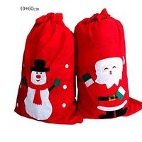 Honeystore Santa Bag Christmas Bag Cute Christmas Gift Bag Santa Sack, Pack of 2 Big