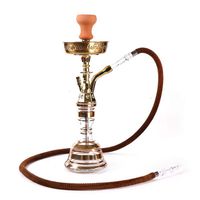 DM-HC 20" Hose Hookah Combo Kit Set, Shisha Pipe Metal Material Smoking Water Pipe Bong 031,B