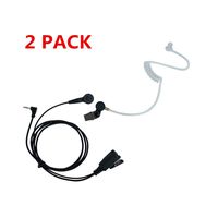 Klykon 1 Pin 2.5MM Nipple Covert Acoustic Tube Earpiece Headset with MIC PTT for Motorola Cobra Microtalk Talkabout Walkie Talkie 2 Way Radio MH230R T200 T260 T460 T600 MR350R MT350R MS350R 2 Pack