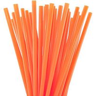 10 Inch Drinking Straws (250 Straws) (10 Inch x 0.28 Inch) (Orange)
