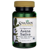 Swanson Avena Sativa Green Oat Grass Nervous System Health Support Herbal Supplement 400 mg 60 Capsules