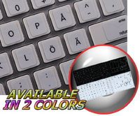 MAC SWEDISH (FINNISH) KEYBOARD STICKERS WHITE BACKGROUND