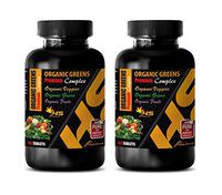 Cardiovascular Support Supplement - Organic Greens - Premium Complex - Strawberry Extract Organic - 2 Bottles 120 Tablets