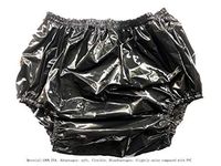 Haian Adult Incontinence Pull-on Plastic Pants 3 Pack (Medium, Shiny Black)