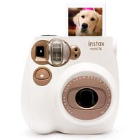 Fujifilm Instax Mini 7C Instant Film Camera for Ideal Gift Set - Light Brown Milky
