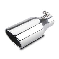 Exhaust Tip 3" Inlet 5" Outlet 12" Overall Length Bolt On Stainless Steel Polished Exhaust Tail Pipe