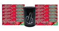 Herb Airtight Container Fresh Kettle with Juicy Jay's Raspberry 1.25 Flavored Hemp Rolling Papers 10 Count DC Crafts Nation- Middle Finger