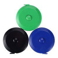 3 Pack Tape Measure 150 cm 60 Inch Push Button Tape Body Measuring Soft Retractable for Sewing Double-Sided Tailor Cloth Ruler (Green Black Blue) by BUSHIBU