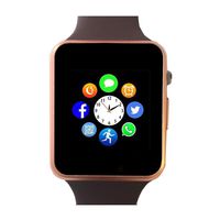 Smart Watch Phone Smartwatch with Camera Pedometer Call Text SNS Sync SIM Card Slot TF Card Music Player Alarm Compatible with Android and IPhone (Partial Functions) for Men Women Kids Teens (Gold)