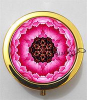 BlackKey Bohemian Pattern 3-Compartment Decorative Pocket Gift Box Case Organizer for Pill, Color 2 -2056