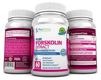Forskolin Fat Burner- Fastest Acting Coleus Forskohlii Supplements - 250 Mg Premium. Free from Side Effects. Proven Safe and Effective for Helping Real People Lose Weight. by ProActive Nutrients