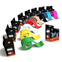 BEX Tape PRO(2 Pack or 1 Pack) Kinesiology Sports Tape, 20 Precut 10in Strips, 100% Synthetic, Water Resistant, Breathable (2 Pack, Black)