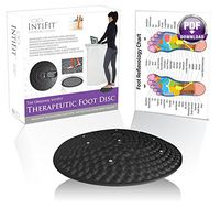 IntiFit Therapeutic Foot Disc Accupressure Magnetic Foot Massage for Total Body Helath (Onyx, 1 Pack)