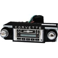 Eckler's Premier Quality Products 25-178620 - Corvette Custom Autosound USA-230 AM/FM Stereo Concours Series Chrome Face
