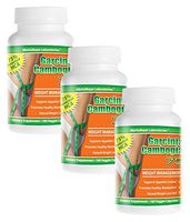 75% HCA Garcinia Cambogia Extract Weight Loss Vegetarian Capsules 1500mg 3 Pack
