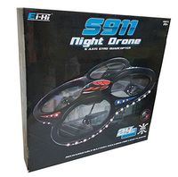 24" S911 6-Axis Gyro Quadcopter Night Drone With Surrounding LED Lights & Camera