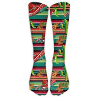 Color Mexican Cactus Womens Compression Socks Classic Athletic Socks High Stockings Unisex Anti-odor Running Long Sock For Men And Women