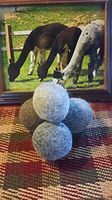 Set of 6-All Natural Alpaca Wool Dryer Balls-Hypoallergenic-Organic-Handmade-Fabric Softener, Dryer Sheet Replacement