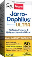 Ultra Jarro-Dophilus, 50 Billion Probiotic Organisms Per Capsule, for Intestinal/Digestive Health, 60 Veggie Caps (Cool Ship, Pack of 3)