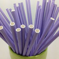 Lavender Paper Straws - Party DIY, Mason Jars, Baby Shower, Chevron and Polka Dots 125 straws